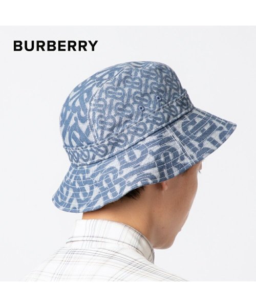BURBERRY(バーバリー)/バーバリー BURBERRY 8057405 帽子 メンズ レディース ファッション小物 モノグラムモチーフ デニム バケットハット キャップ ジャカード織 S/img01