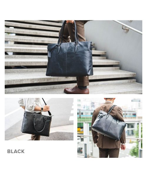 GUIONNET(GUIONNET)/GUIONNET トートバッグ PG006 2WAY SHRINK LEATHER BRIEF CASE ギオネ ショルダー付き 2way シュリンクレザー ビ/img17