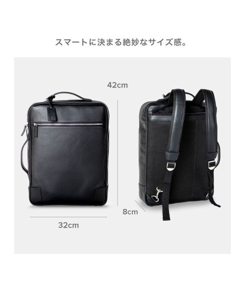 GUIONNET(GUIONNET)/GUIONNET バックパック PG008 2WAY SHRINK LEATHER BACKPACK ギオネ 3way シュリンクレザー メンズ レディース  /img10