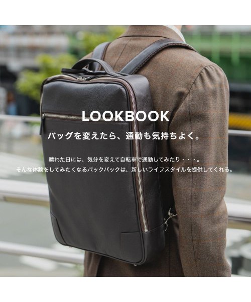 GUIONNET(GUIONNET)/GUIONNET バックパック PG008 2WAY SHRINK LEATHER BACKPACK ギオネ 3way シュリンクレザー メンズ レディース  /img14