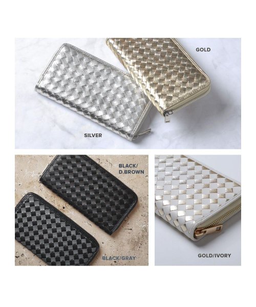 GUIONNET(GUIONNET)/GUIONNET 長財布 イントレチャート PG101 INTRECCIATO ROUND FASTNER LONG WALLET ラウンドファスナー レディー/img17