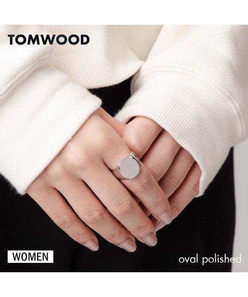 TOMWOOD(トムウッド)/トムウッド TOM WOOD R74HVNA02 S925 リング 指輪 レディース アクセサリー オーバル oval satin シルバー925 ジュエリー /img01