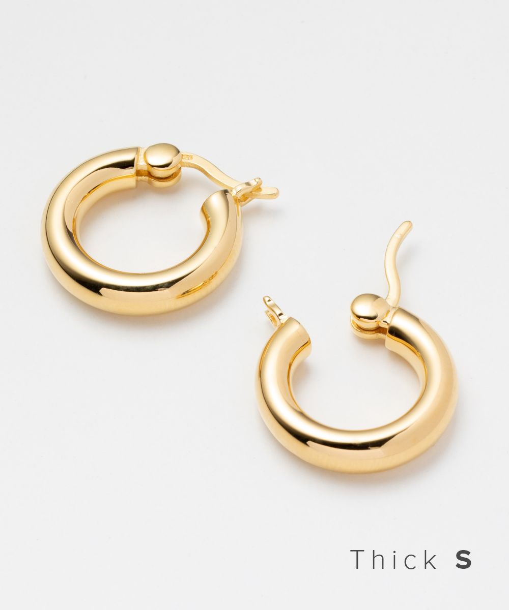 TOM WOOD ピアス トムウッド ECH96NA01S925 9K classic hoop thick small gold レディース アクセサリー イ