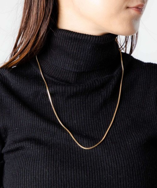 TOMWOOD(トムウッド)/TOM WOOD ネックレス トムウッド N01019VBX01S925 9k Square chain gold メンズ レディース アクセサリー スクエアチ/img06