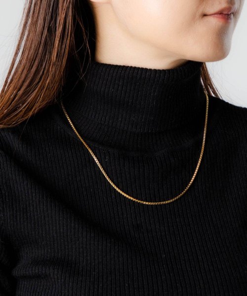 TOMWOOD(トムウッド)/TOM WOOD ネックレス N01019VBX01S925 9k Square chain gold トムウッド メンズ レディース アクセサリー スクエアチ/img06