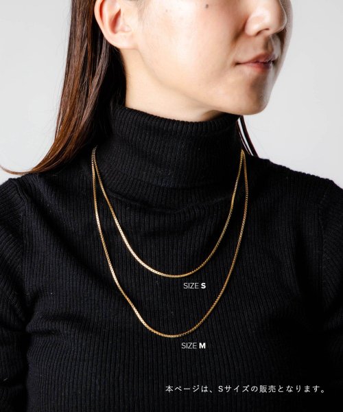 TOMWOOD(トムウッド)/TOM WOOD ネックレス N01019VBX01S925 9k Square chain gold トムウッド メンズ レディース アクセサリー スクエアチ/img08