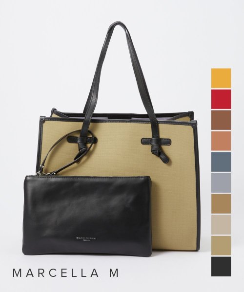 ジャンニキアリーニ GIANNI CHIARINI マルチェッラ Mサイズ トートバッグ MARCELLA レディース BS6850 ジャンニキャリーニ ハンド CORDA マルチェッラ ジャンニ MILITARE また
