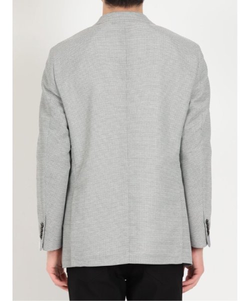 からみ織りストレッチ 千鳥柄 2ボタンジャケット メンズ セットアップ ジャケット ビジネス カジュアル アウター 通勤 仕事 千鳥柄 イージーケア ストレッチ