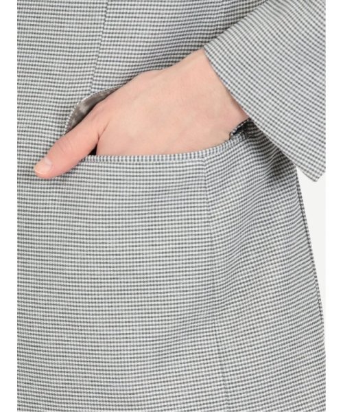 からみ織りストレッチ 千鳥柄 2ボタンジャケット メンズ セットアップ ジャケット ビジネス カジュアル アウター 通勤 仕事 千鳥柄 イージーケア ストレッチ