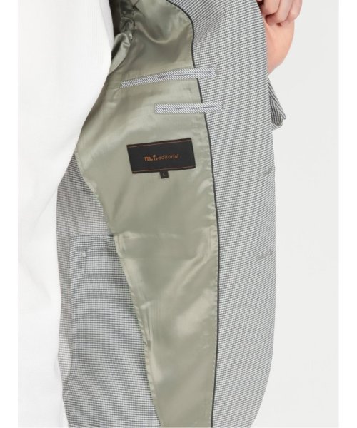 からみ織りストレッチ 千鳥柄 2ボタンジャケット メンズ セットアップ ジャケット ビジネス カジュアル アウター 通勤 仕事 千鳥柄 イージーケア ストレッチ