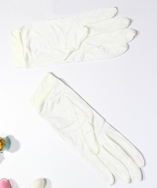 TeddyShop(テディショップ)/レディース 薄手サラツヤ手触りUV対策シルク手袋/img01