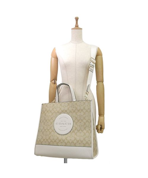 未使用級・特大✨コーチ ショルダーバッグ 2way デンプシー40 ブラウン 