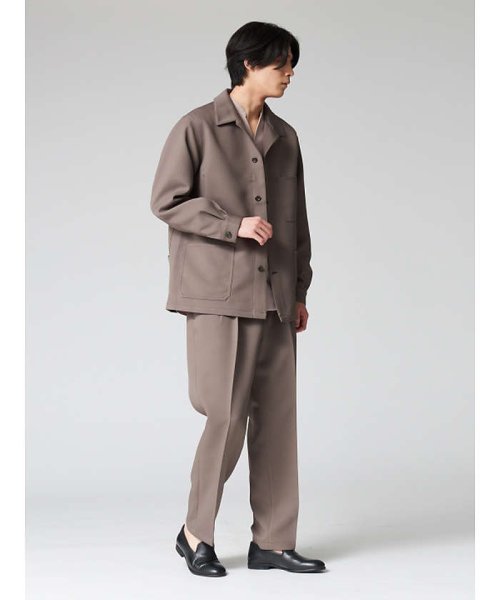 【セットアップ対応】スモーキー カバーオール シャツブルゾン 