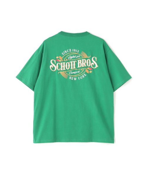 Schott(ショット)/S/S T－SHIRT "EMBROIDERED　SCHOTT　BROS."/刺繍Tシャツ "ショットブロス/img32