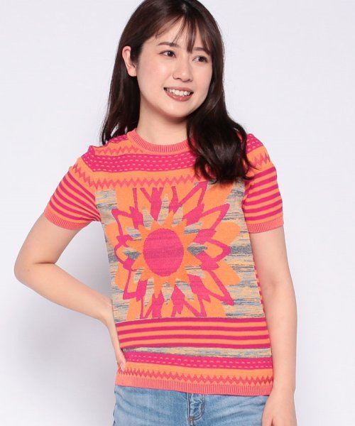 Desigual(デシグアル)/花 ニットTシャツ/img05