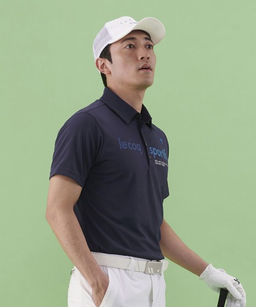 le coq sportif GOLF (ルコックスポルティフ（ゴルフ）)/EXcDRYロゴ半袖シャツ (吸汗速乾/UV CUT(UPF15)/高速ドライ/EXcDRY D－Tec（エクシードライ　ディーテック【アウトレット】/img12