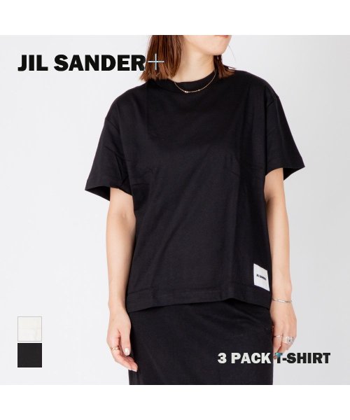 Jil Sander(ジル・サンダー)/ジルサンダー プラス JIL SANDER+ J40GC0001 J45048 Tシャツ メンズ レディース トップス 3枚セット 半袖 ラウンドネック ロゴラ/img01