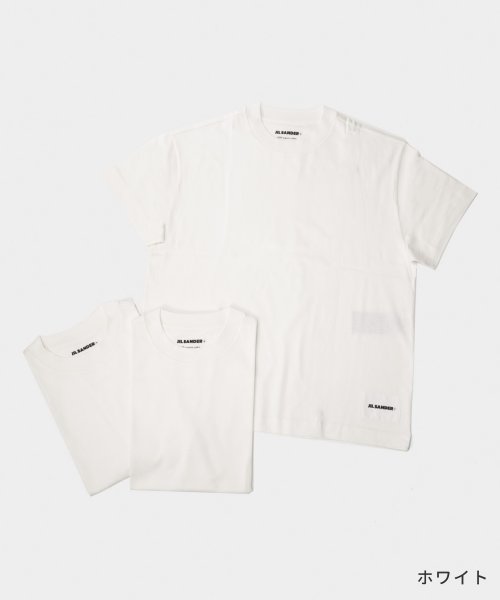 Jil Sander(ジル・サンダー)/ジルサンダー プラス JIL SANDER+ J40GC0001 J45048 Tシャツ メンズ レディース トップス 3枚セット 半袖 ラウンドネック ロゴラ/img03