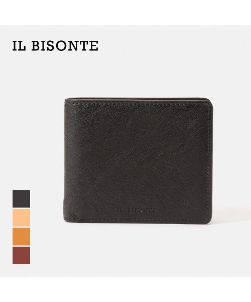 IL BISONTE(イルビゾンテ)/IL BISONTE 二つ折り財布 SBW060 POX001 PVX001 イル ビゾンテ メンズ 財布 ミニ財布 小銭入れ シンプル レザー コンパクトウォ/img01