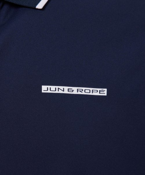 JUN and ROPE(ジュン＆ロペ)/【UV】【防透】【吸水速乾】ライン入り半袖ロゴポロシャツ/img04