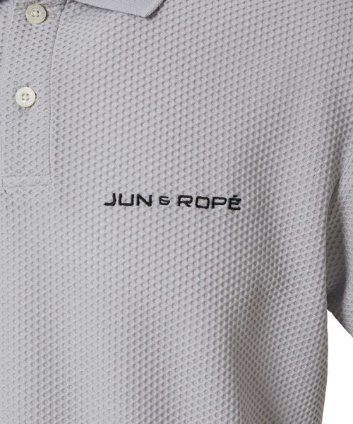 JUN and ROPE(ジュン＆ロペ)/【UV】【吸水速乾】ハニカム柄半袖ポロシャツ/img04
