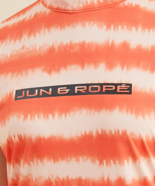 JUN and ROPE(ジュン＆ロペ)/【セットアップ対応】【UV】【吸水速乾】タイダイボーダープリント半袖リボンモックネックプルオーバー/img22
