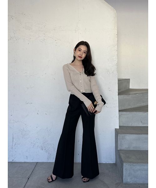 w waist flare pants ダブルウェストフレアパンツ