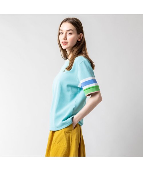 LACOSTE(ラコステ)/スリーブボーダーワッフルニットTシャツ/img11