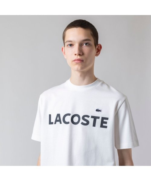 LACOSTE Mens(ラコステ　メンズ)/ヘビーウェイトブランドネーム ラバープリント ロゴ半袖Tシャツ/img01