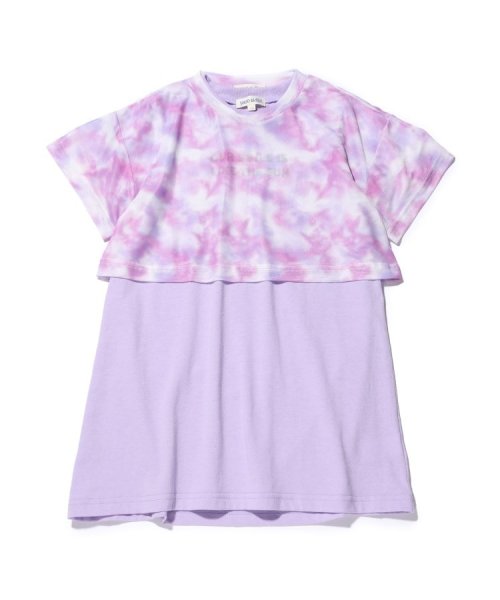 SHOO・LA・RUE(Kids) (シューラルーキッズ)/【110－140cm】タイダイメッシュT＋Tシャツワンピセット/img01