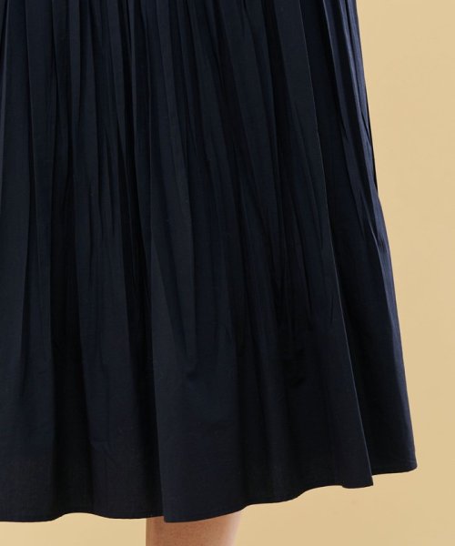 コットンリネンポプリン プリーツスカート(505248411) | GALERIE VIE  