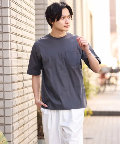 a.v.v (MEN)(アー・ヴェ・ヴェメンズ)/【接触冷感/S－XXL】シルケットスムースワイドシルエットTシャツ/img24