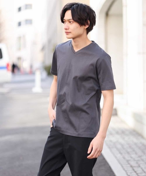 a.v.v (MEN)(アー・ヴェ・ヴェメンズ)/【接触冷感/S－XXL】シルケットスムースVネックTシャツ/img28