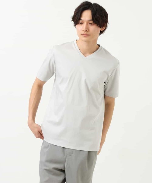 a.v.v (MEN)(アー・ヴェ・ヴェメンズ)/【接触冷感/S－XXL】シルケットスムースVネックTシャツ/img31