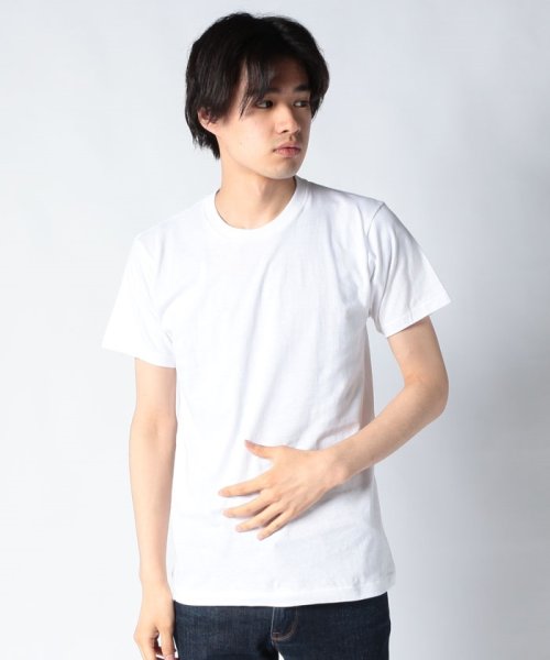 JEANS MATE(ジーンズメイト)/【HANES】赤ラベル 綿100% クルーネック Tシャツ 3Pパック 3枚組 定番モデル 肌着にも/img01