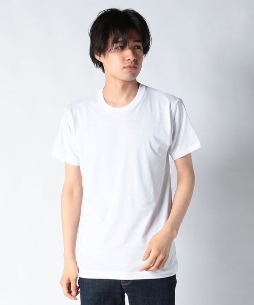 JEANS MATE(ジーンズメイト)/【HANES】青ラベル ポリエステル混 クルーネック Tシャツ 3Pパック 3枚組 定番モデル ドライタッチ 肌着にも/img01