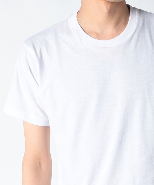 JEANS MATE(ジーンズメイト)/【HANES】青ラベル ポリエステル混 クルーネック Tシャツ 3Pパック 3枚組 定番モデル ドライタッチ 肌着にも/img04