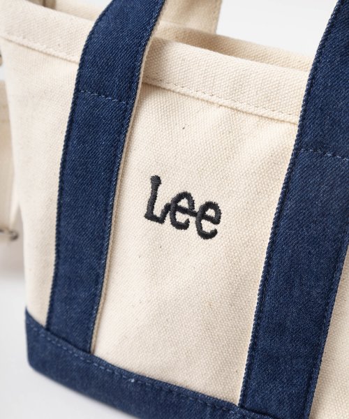 Lee(Lee)/【Lee/リー】ワンポイント刺繍 コットンキャンバス カラーコンビネーション 2WAYミニトートバッグ/ポーチ/ハンドバッグ/ショルダーバッグ/img02