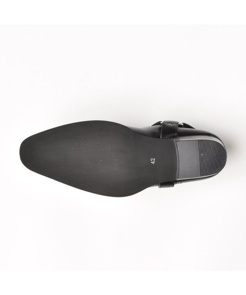 SVEC(シュベック)/リングブーツ ショートブーツ ヒール 4.5cm 黒 ブーツ メンズ ショート リングベルト サイドジップ おしゃれ ブランド SVEC シュベック 革靴 皮靴/img06