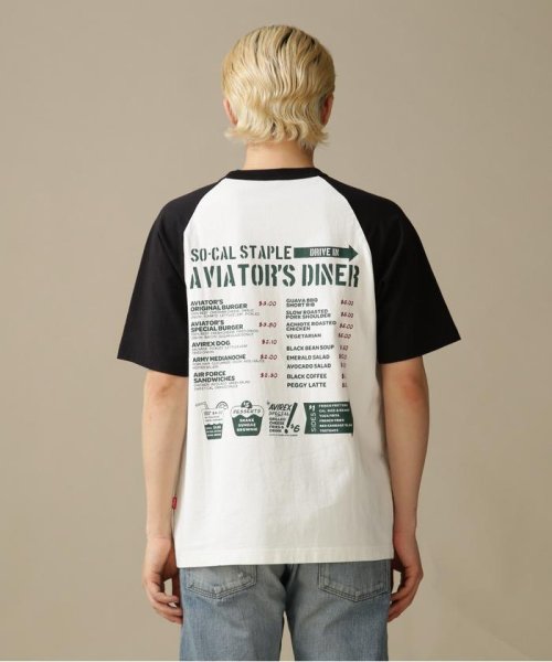 AVIREX(AVIREX)/ WESTCOAST MENU DESIGN RAGLAN T－SHIRT/ウェストコーストメニューデザイン 半袖 ラグラン Tシャツ/img05