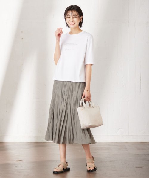 J.PRESS LADIES（LARGE SIZE）(J．プレス　レディス（大きいサイズ）)/【洗える】 スパンボイルワッシャー ランダムプリーツ スカート/img06