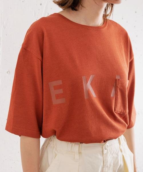 EKAL(EKAL)/ショートスリーブロングテールロゴTシャツ/img01