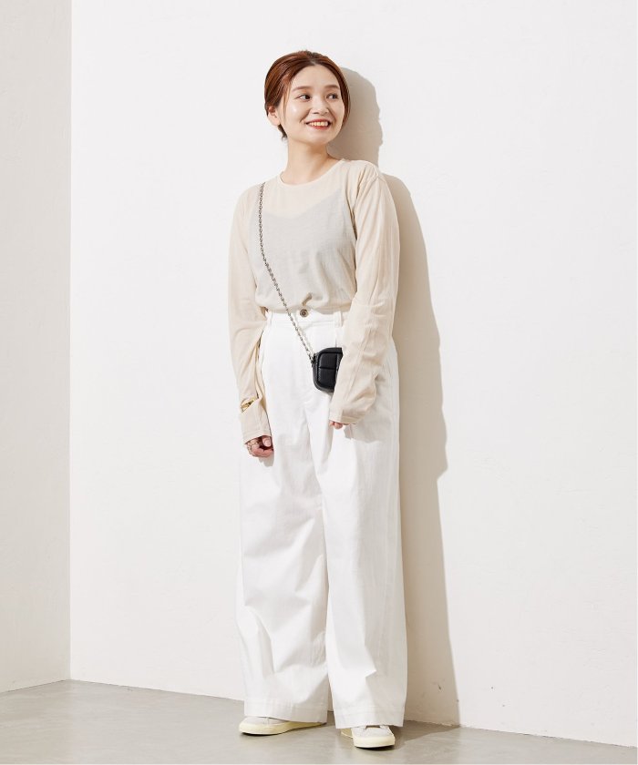 《予約》ソフトチノワイドタックパンツ