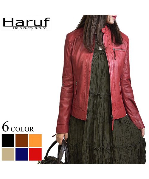 レザージャケット シングルライダースジャケット 革ジャン レディース 本革 スタンドカラー ラムレザー レディースアウター 秋冬 DANIELLA 