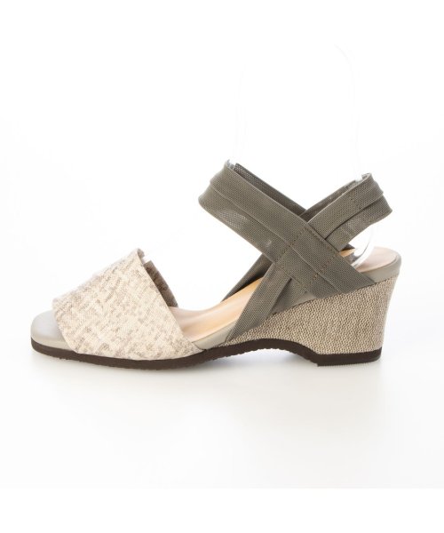 【高機能】アンクルストラップストレッチサンダル 