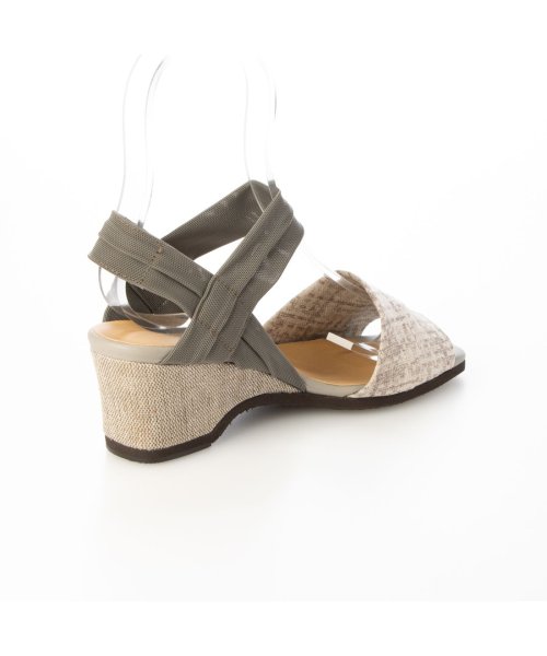 【高機能】アンクルストラップストレッチサンダル 