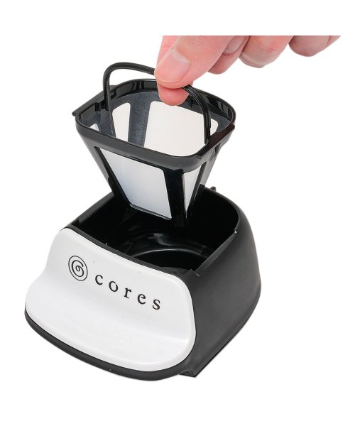 Cores(コレス)/cores コレス コーヒーメーカー コーヒーマシーン 150ml 電動 1 CUP COFFEE MAKER ホワイト 白 C312WH/img04