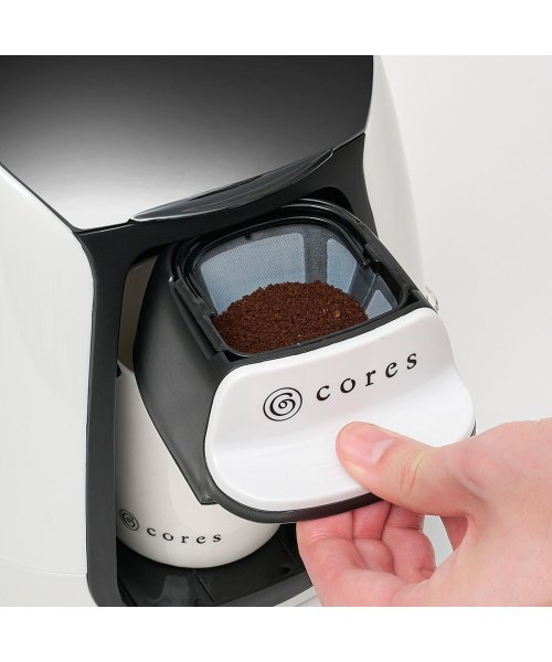 Cores(コレス)/cores コレス コーヒーメーカー コーヒーマシーン 150ml 電動 1 CUP COFFEE MAKER ホワイト 白 C312WH/img05