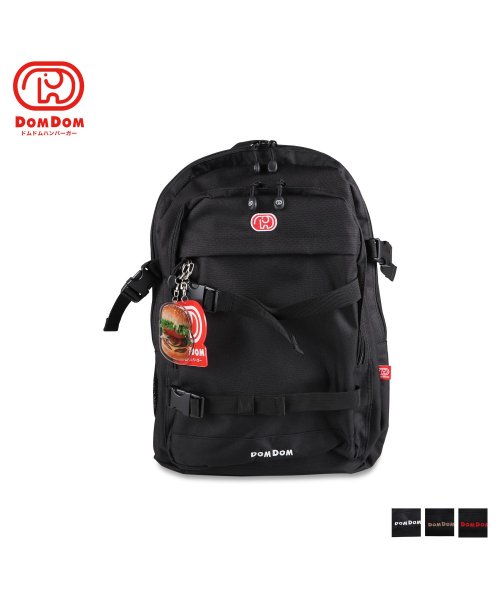 DOMDOM(ドムドム)/ドムドム DOMDOM リュック バッグ バックパック メンズ レディース 30L 撥水 大容量 BACKPACK ブラック 黒 DM002/img01