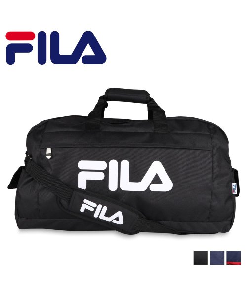 FILA(フィラ)/FILA フィラ ボストンバッグ ショルダーバッグ メンズ レディース 42L 大容量 撥水 BOSTON BAG ブラック ネイビー 黒 7582/img01